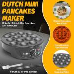 Non-Stick Electric Pancake Maker with 14 Slots