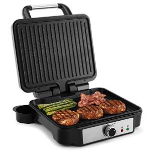 MONXOOK 4-Slice Non-Stick Panini Press Grill