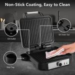 MONXOOK 4-Slice Non-Stick Panini Press Grill