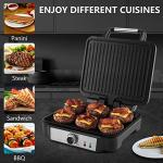 MONXOOK 4-Slice Non-Stick Panini Press Grill