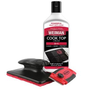 Weiman Glass Cooktop Cleaner Kit with Scrubbing Pad