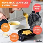Mueller Heart Norwegian Waffle Maker with Controls
