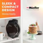 Mueller Heart Norwegian Waffle Maker with Controls