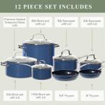 Nuwave Duralon Blue Ceramic Nonstick Cookware Set