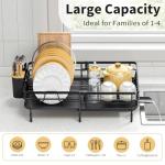 Expandable Dish Drying Rack with Bamboo Cover