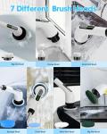 Highyes Cordless Electric Spin Scrubber for Bathrooms
