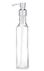 Rail19 Chrome Glass Soap Dispenser with Pump