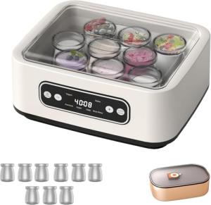 9-Jar Probiotic Yogurt Maker with Temp Control