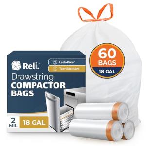 Heavy Duty 18 Gallon Trash Compactor Bags - 60 Pack