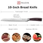PAUDIN 10-Inch Serrated Bread Knife, German Steel