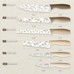 CAROTE 12PC Stainless Steel Kitchen Knife Set