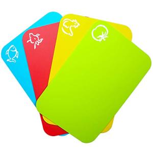 Flexible Plastic Cutting Board Mats Set of 4