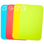 Flexible Plastic Cutting Board Mats Set of 4