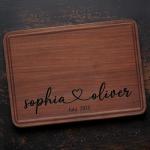 Personalized Engraved Cutting Board for Couples