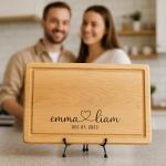 Personalized Engraved Cutting Board for Couples