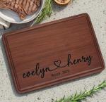 Personalized Engraved Cutting Board for Couples