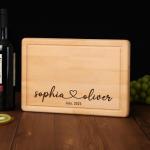 Personalized Engraved Cutting Board for Couples