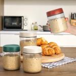 EONJOE 4-Pack 16oz Glass Mason Jars