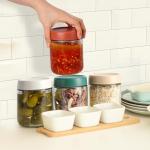 EONJOE 4-Pack 16oz Glass Mason Jars