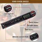 Digital Angle Finder Protractor with 7-Inch Ruler