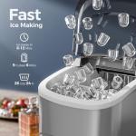Portable Countertop Ice Maker, 26 lbs Daily Output