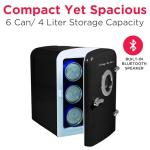 Portable Mini Fridge with Built-In Speaker