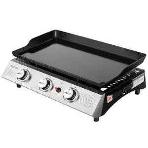 Portable Propane Gas Grill Griddle with Cover