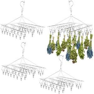 Stainless Steel Herb Drying Rack with 30 Hooks