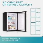 EUHOMY Compact Upright Freezer, 3.0 Cu Ft, Silver