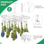 Stainless Steel Herb Drying Rack with 30 Hooks