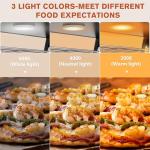 Countertop Food Warmer with Light and Thermometer
