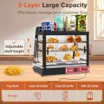 Countertop Food Warmer with Light and Thermometer