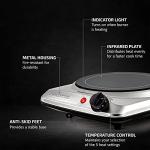 OVENTE 1000W Countertop Infrared Electric Hot Plate