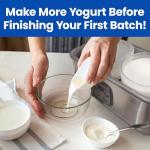2 Pack 1-Quart Glass Yogurt Containers with Lids