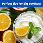 2 Pack 1-Quart Glass Yogurt Containers with Lids