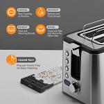 Mecity 4-Slice Long Slot Toaster with Timer
