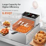 ROVSUN 11.4QT Electric Deep Fryer with Basket