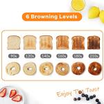Mecity 4-Slice Long Slot Toaster with Timer