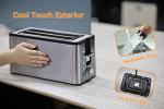 Mecity 4-Slice Long Slot Toaster with Timer