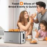 Mecity 4-Slice Long Slot Toaster with Timer