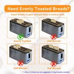 Mecity 4-Slice Long Slot Toaster with Timer