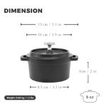 Flavehc Mini Cast Iron Dutch Oven Set of 2