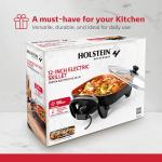 Holstein 12-Inch Electric Skillet with Adjustable Heat