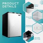 EUHOMY Compact Upright Freezer, 3.0 Cu Ft, Silver