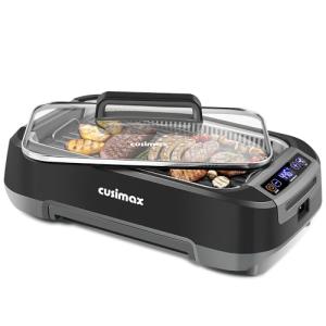 CUSIMAX 1500W Smokeless Indoor BBQ Grill