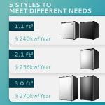 EUHOMY Compact Upright Freezer, 3.0 Cu Ft, Silver