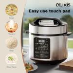 OLIXIS 12-in-1 Stainless Steel Electric Pressure Cooker