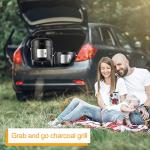 SUNLIFER 3-in-1 Charcoal BBQ Grill and Smoker