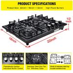 FORIMO 22-Inch Gas Cooktop with 4 Burners
