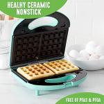 GreenLife Electric Waffle and Sandwich Maker, Turquoise